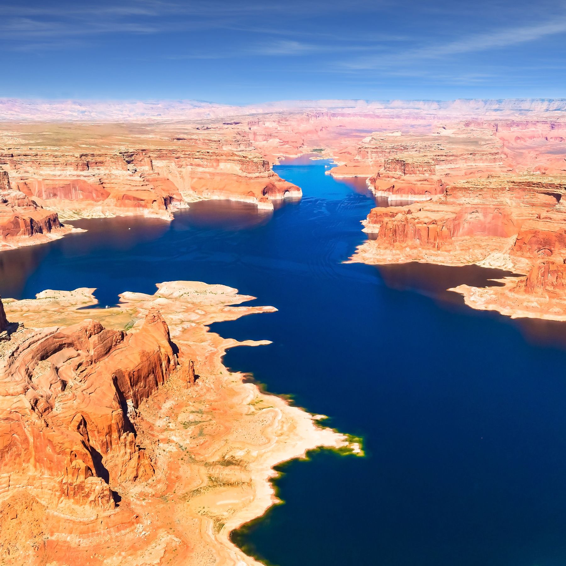 an aerial view of Lake Powell