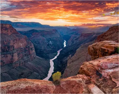 a long view of the Colorado River in Arizona