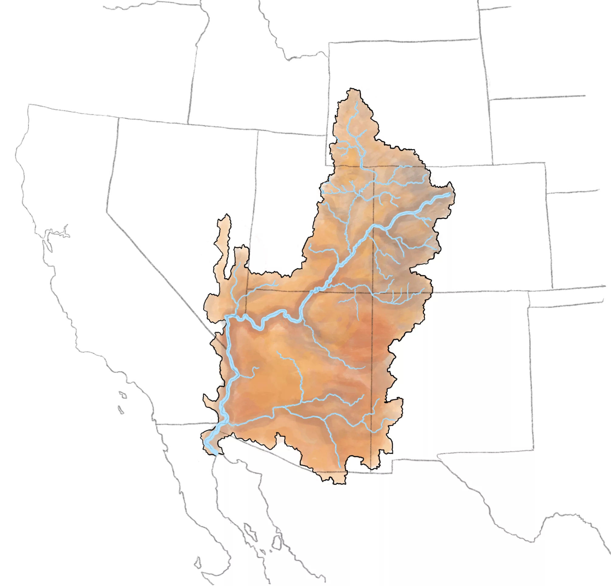 Map of The River and its Tributaries